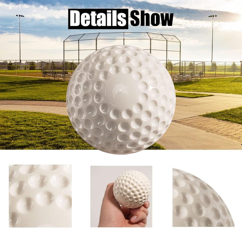 Forcebucket Baseballs 12 Pack Dimpled Baseballs, 9-Inch Pitching Machine Baseballs for Hand-Eye Coordination, Hitting and Fielding Practice - Image 3